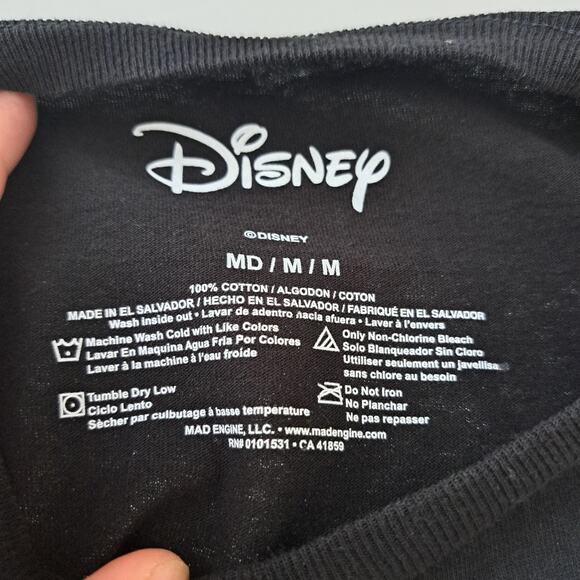 Disney Mickey Men's Kanji Long Sleeve Graphic T-Shirt - Black Medium - Picture 6 of 6